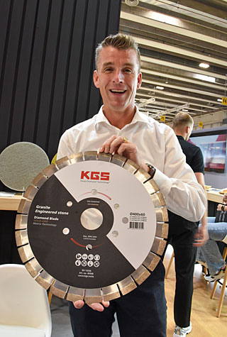 Jan Duitman met grote diamantschijf